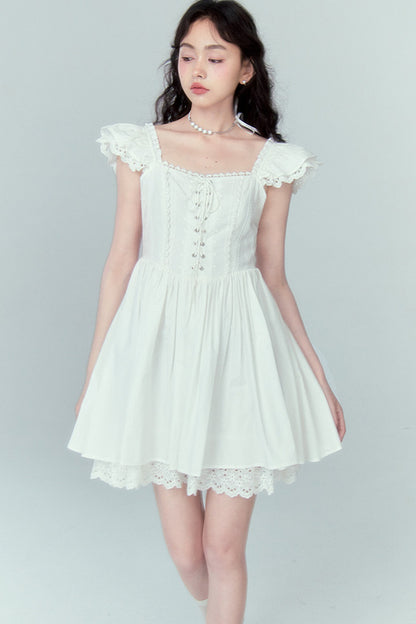Jacquard Lace Patchwork Dress