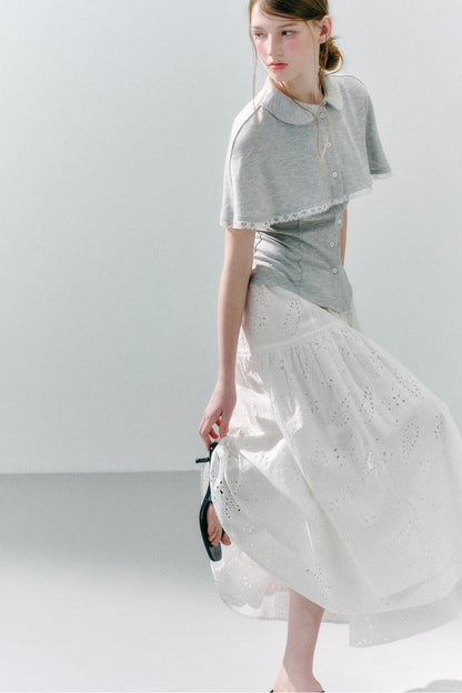 Cape Shirt and Skirt Set