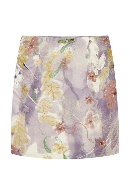 Satin Cheongsam Two-Piece Set-Up