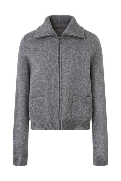 Avenement Lapel Long Sleeve Knitted Cardigan