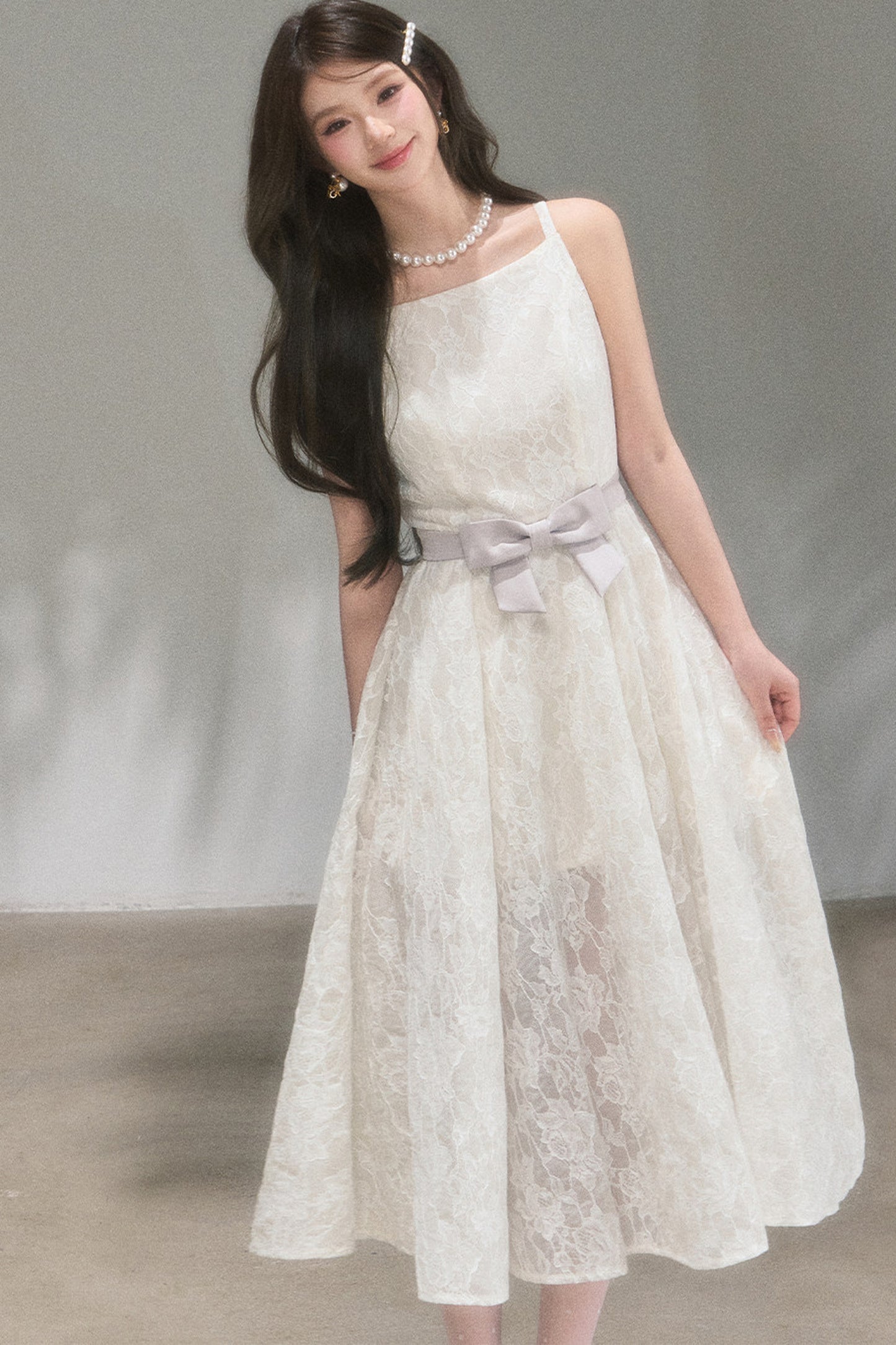 Soft Lace A-Line Dress