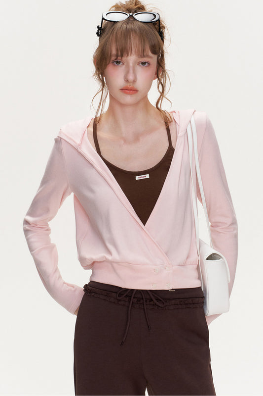 Cross V-Neck Layered Top