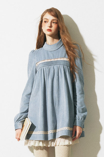 Haze Blue Babydoll Dress