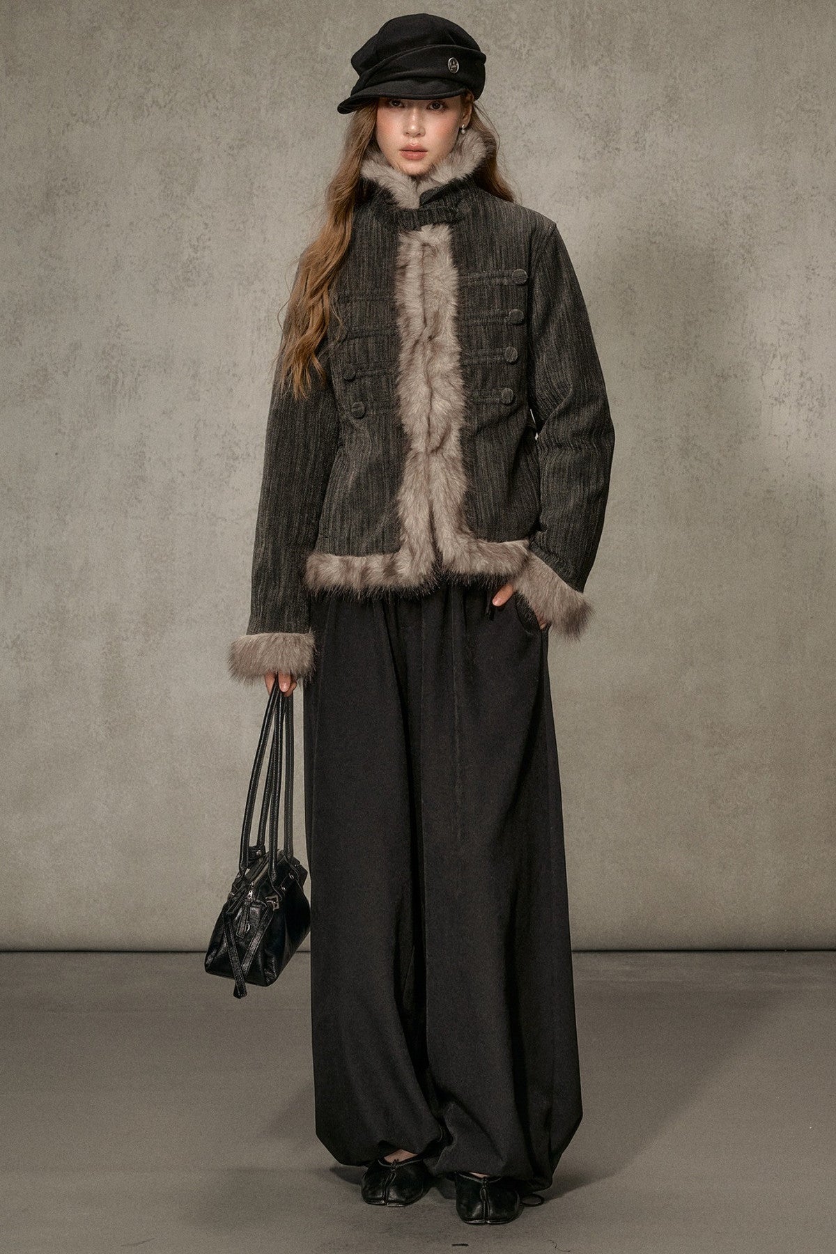 Napoleon Collar Down Jacket