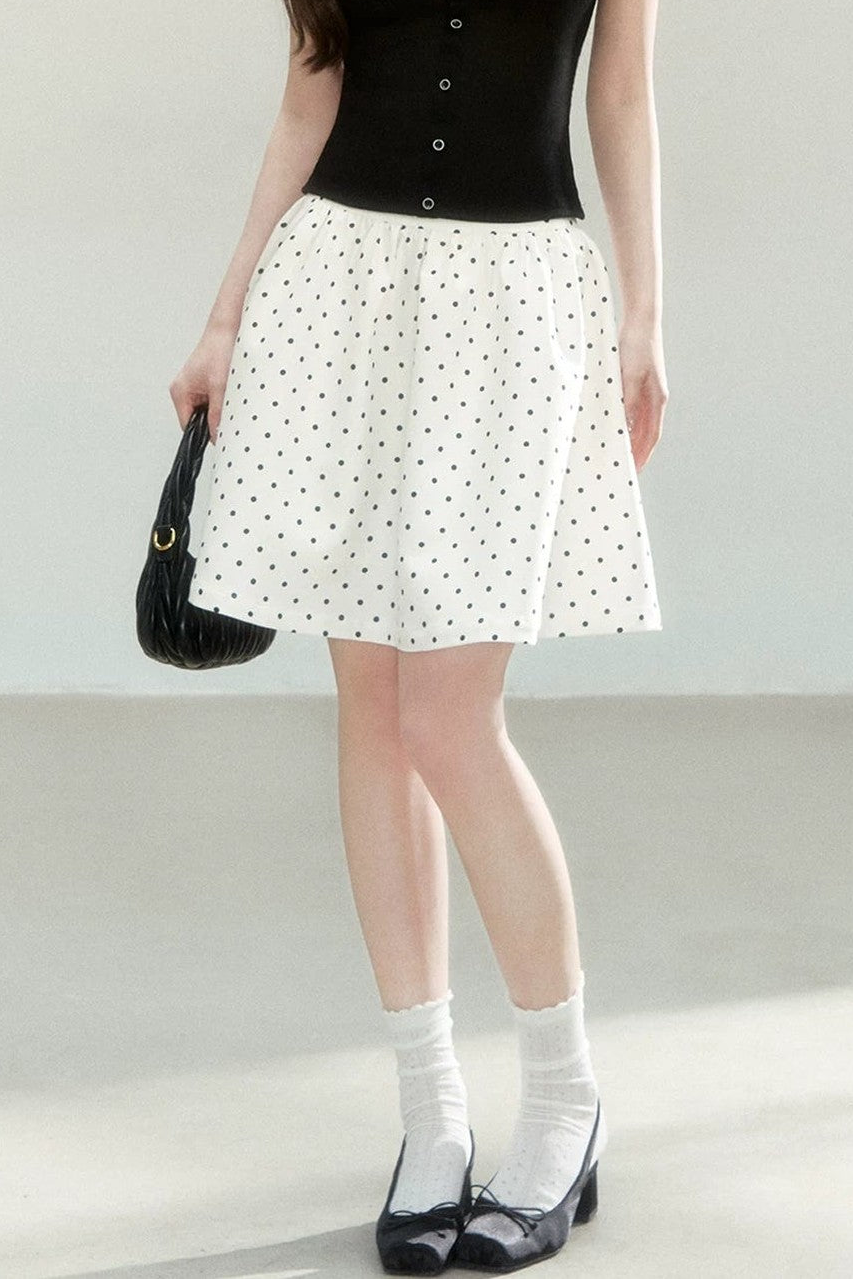 Minifalda Evasé con Lunares