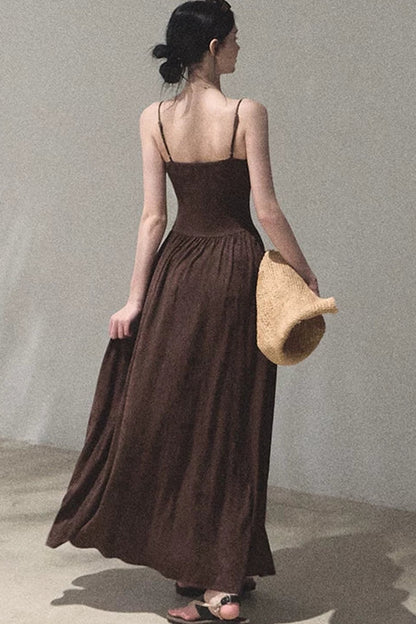 Bohemian Vine Jacquard Backless Dress