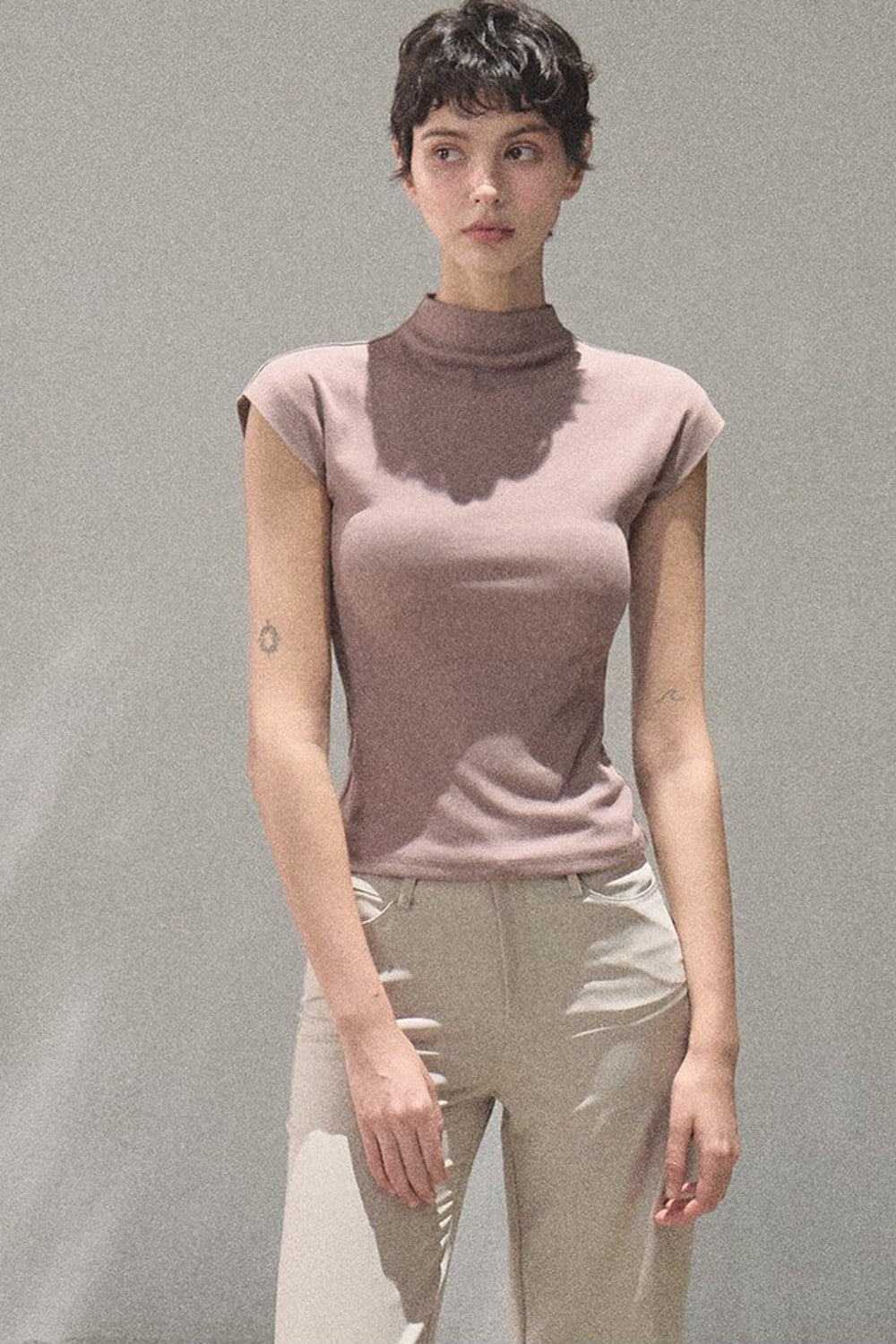 Ensemble pantalon évasé drapé en lyocell