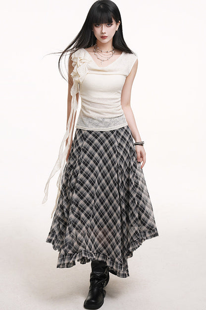 Sheer Sleeveless Blouse