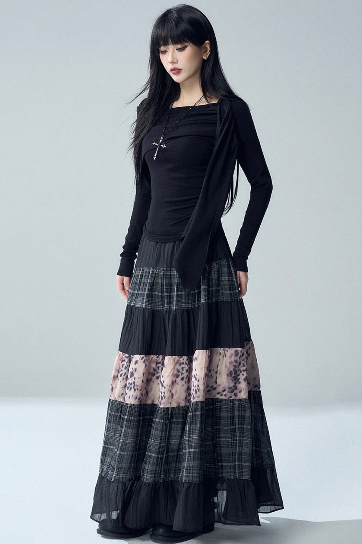 Long Sleeve Cape Shawl Top