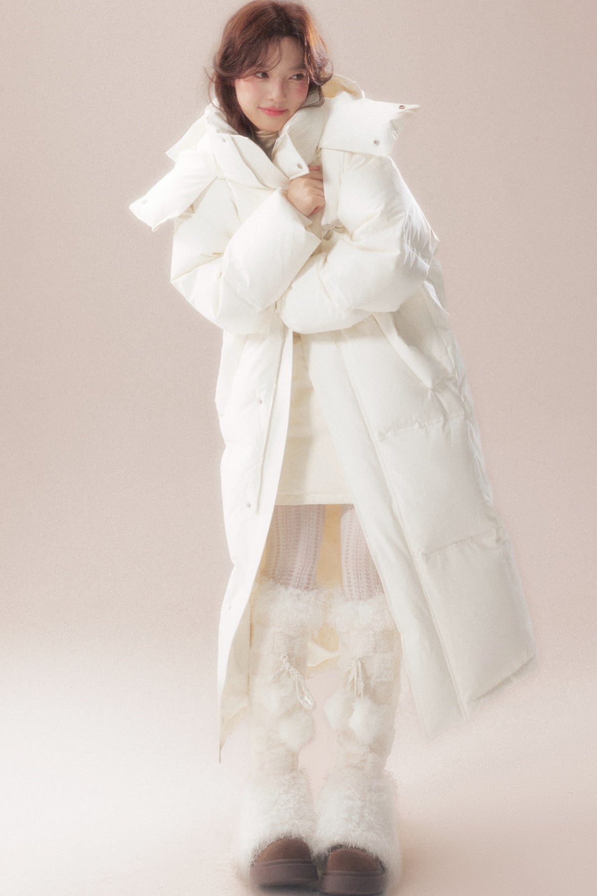 Long 90 White Goose Down Coat