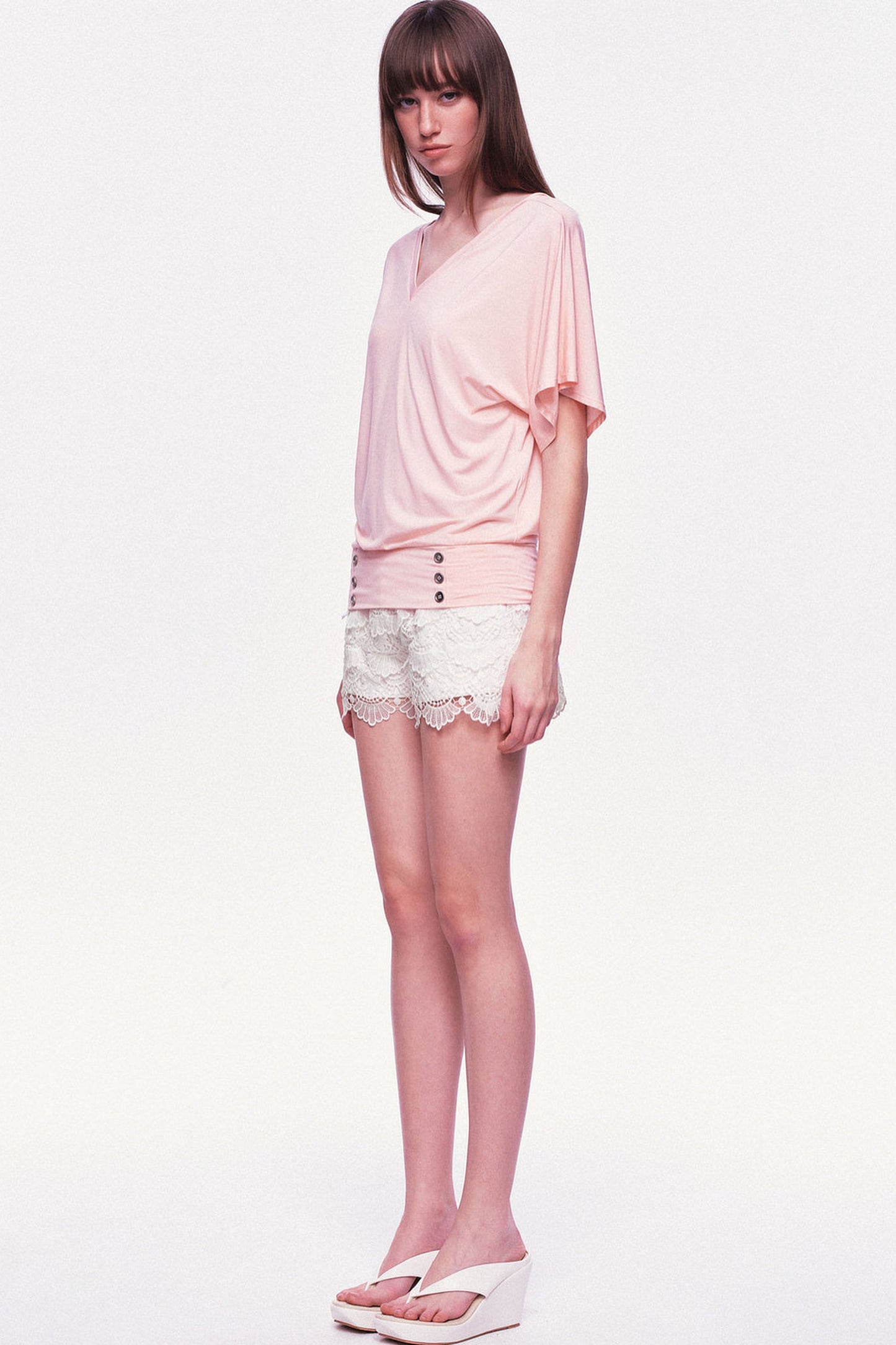 Multi-Layered Wavy Lace Shorts