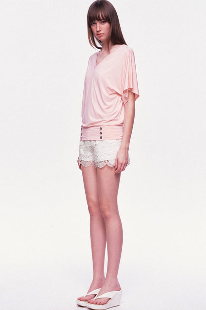 Multi-Layered Wavy Lace Shorts