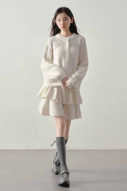 Reversible Knit Sweater and Skirt Set