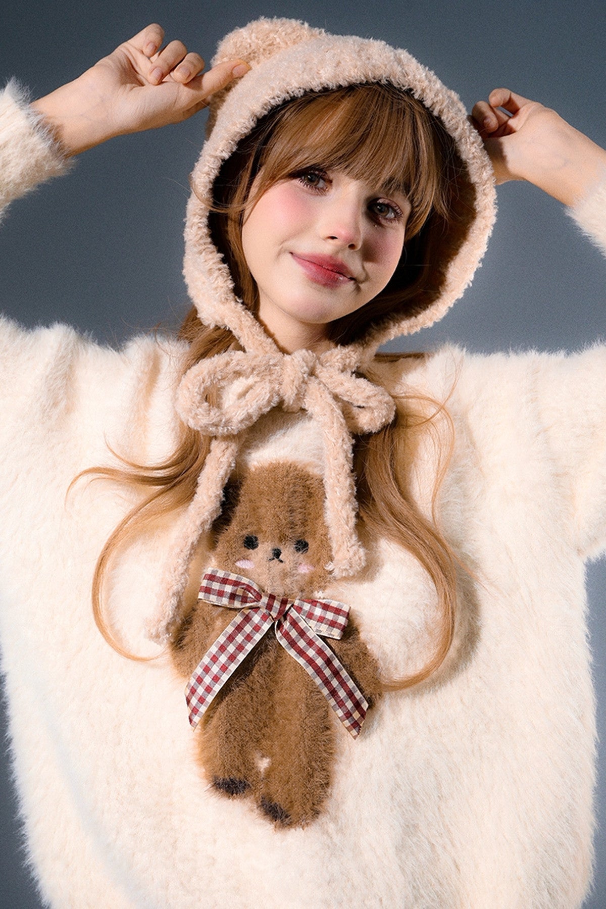 Mink Fur Bear Rabbit Knit Sweater