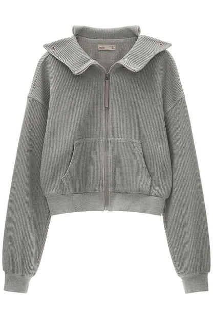 Structured Zip Knitted Jacket
