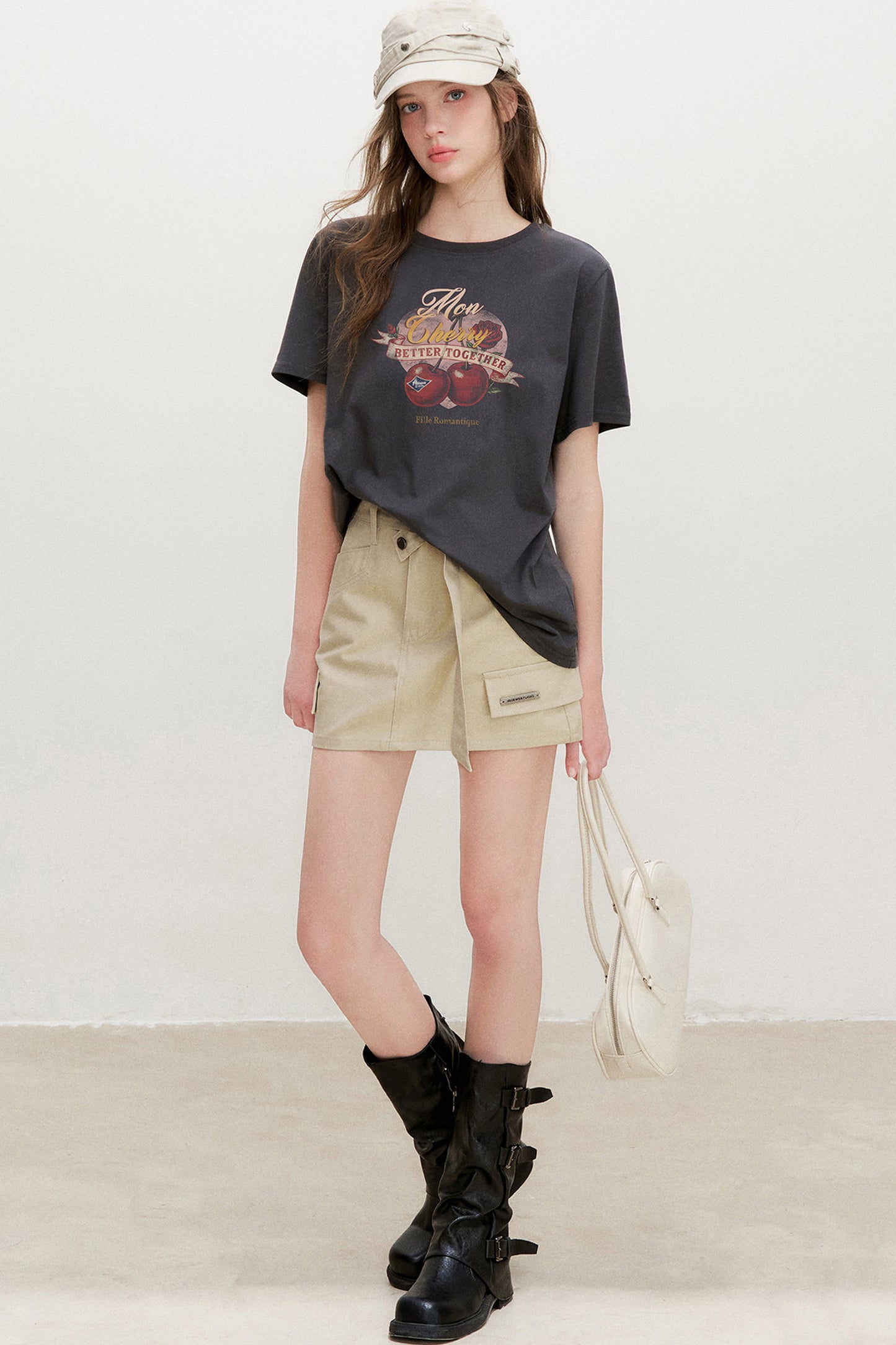 Retro Cherry Distressed Top