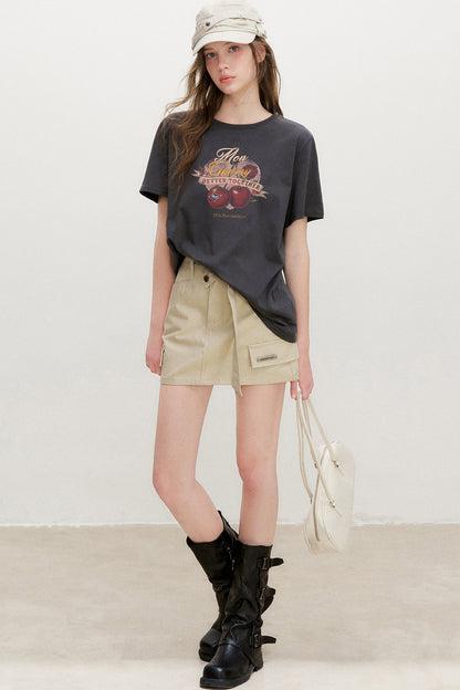 Retro Cherry Distressed Top