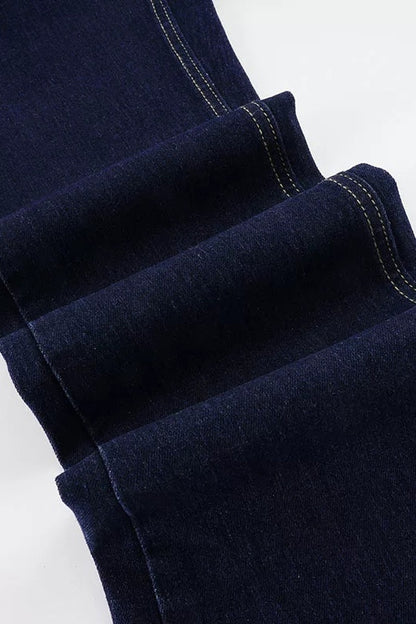 Raw Denim Slim Flared Jeans