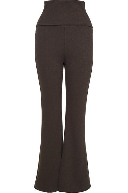 High-Waisted Slim-Fit Flared Pants