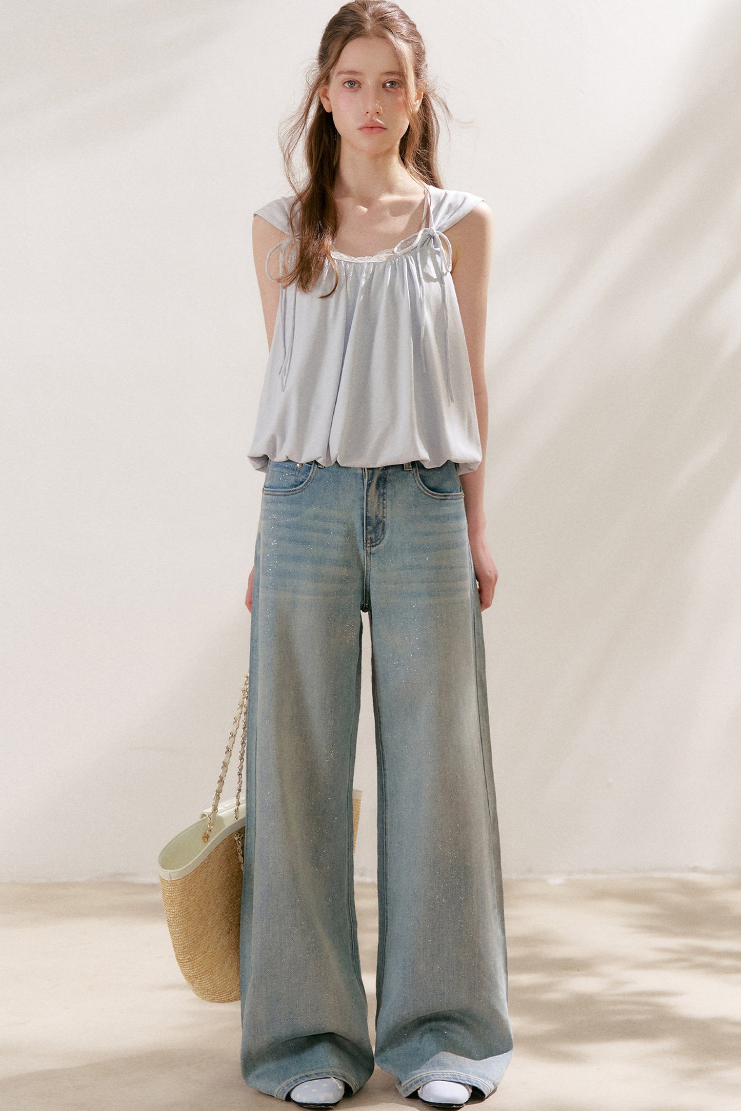 Tencel Linen Cotton Lace Camisole Top