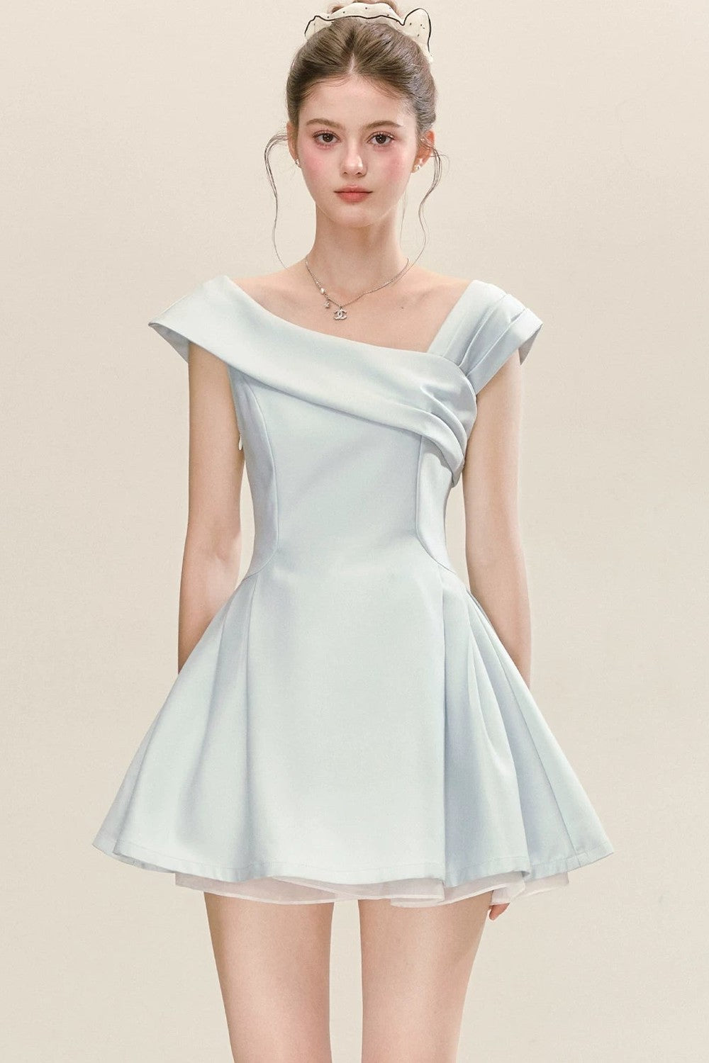Elegant Blue Puffy Dress
