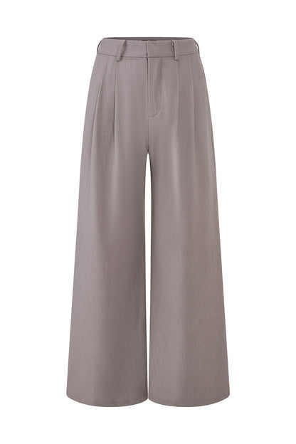 Pantaloni drappeggiati a vita alta