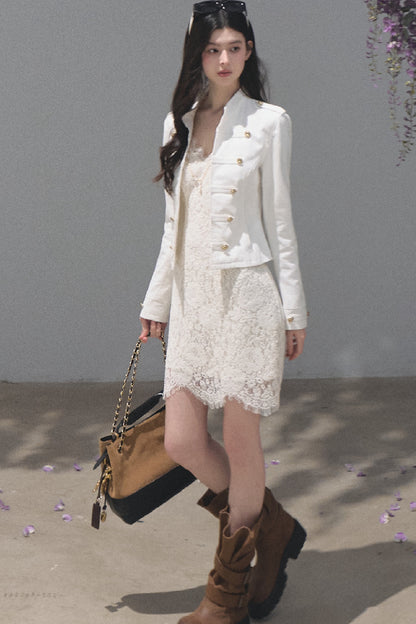 Style Pure Cotton Sand-Washed Jacket