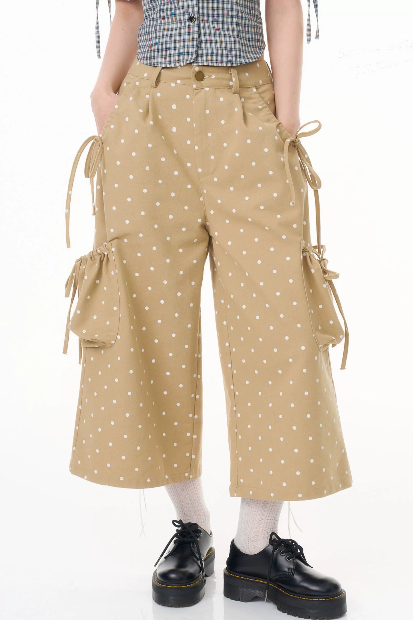 Milk Coffee Polka Dot Pants