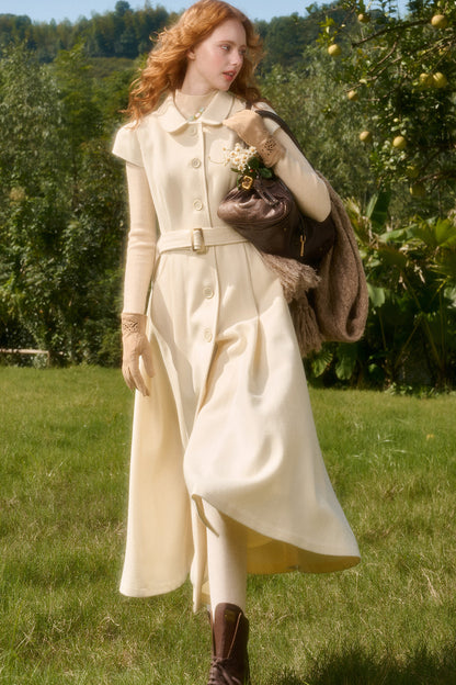 Retro Wool Doll Collar Dress
