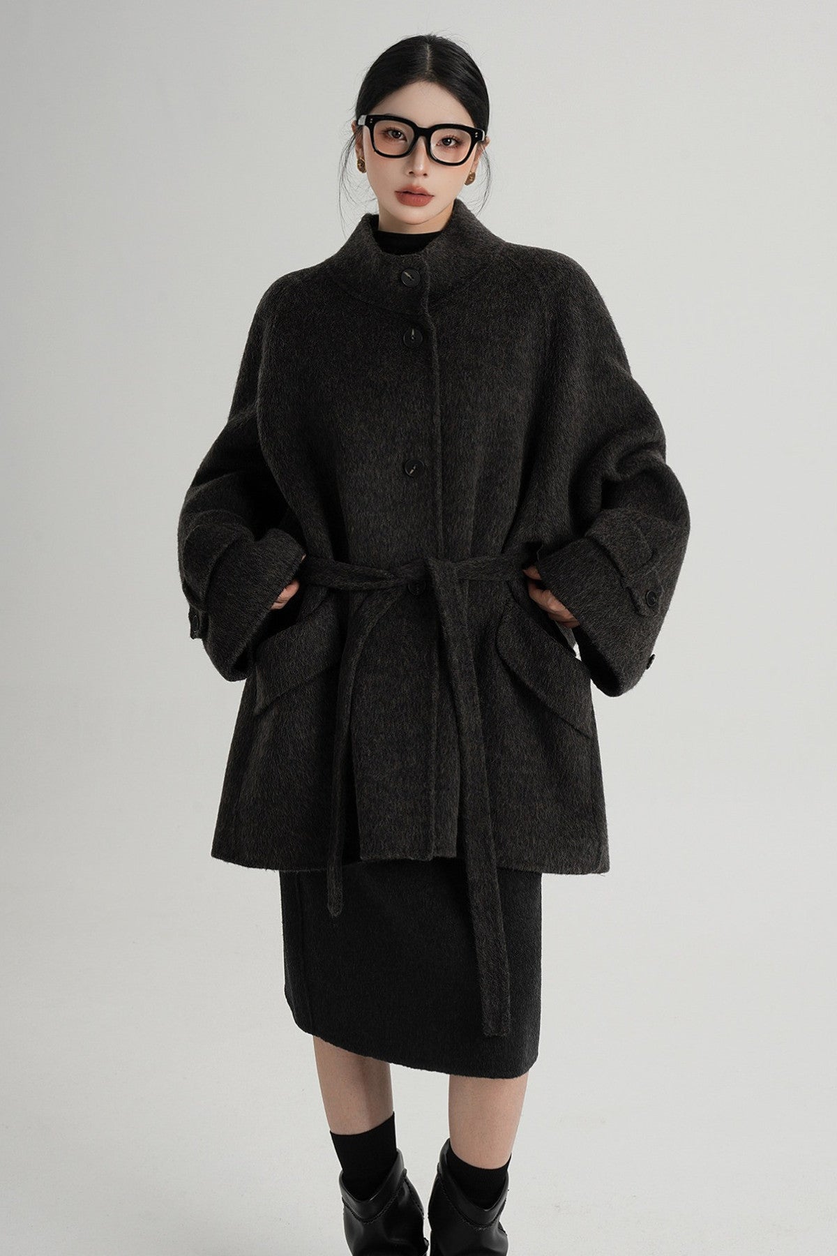 Mid-Length Double-Sided Wool Coat