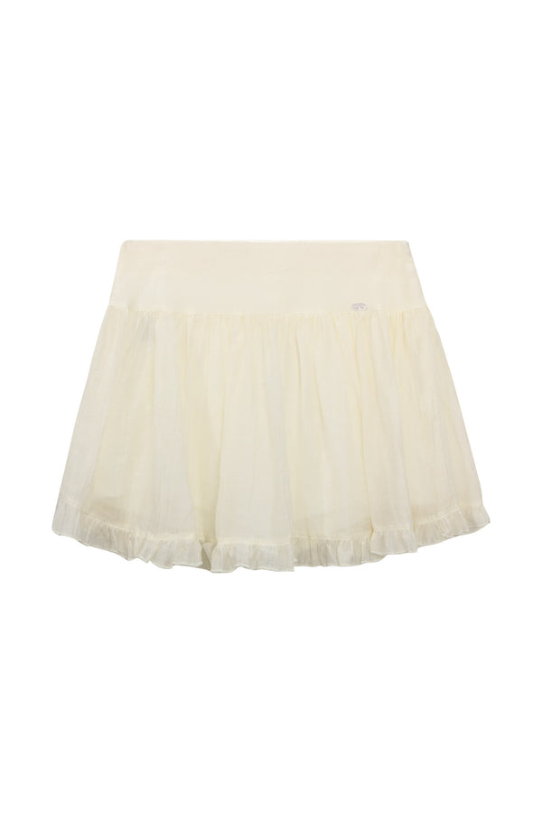 White Long-Sleeved Shirt And Skirt Set