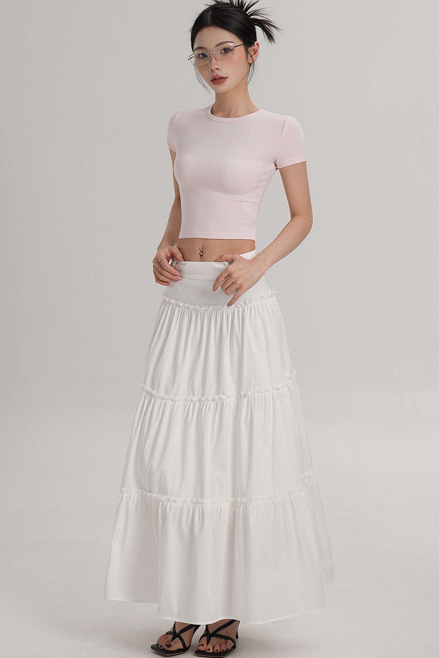 Elegant High-Waisted Crop Top