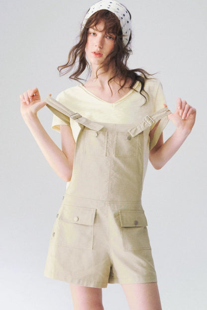 Somesowe Slub Cotton V-Neck T-Shirt