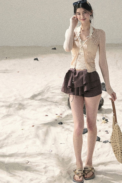 French Thin Sun Protection Cardigan Set-Up