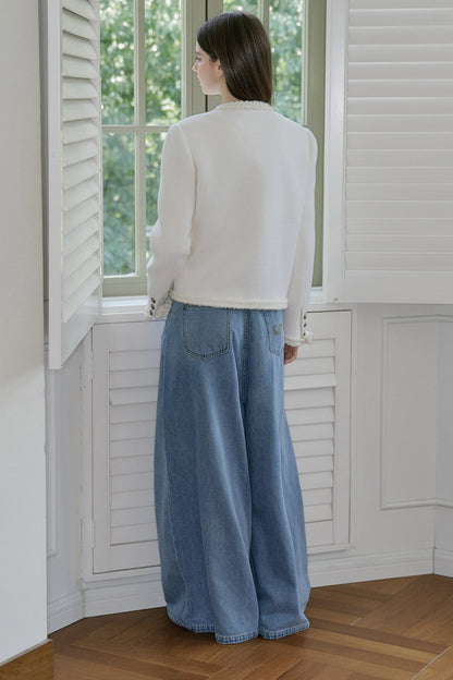 Pantaloni in denim a vita bassa