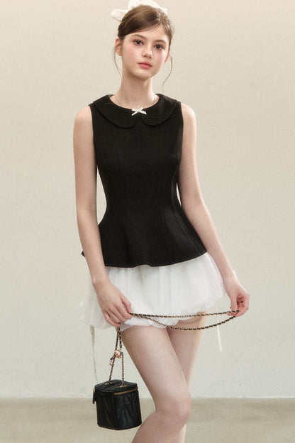 Floral Ruffle Short Skirt