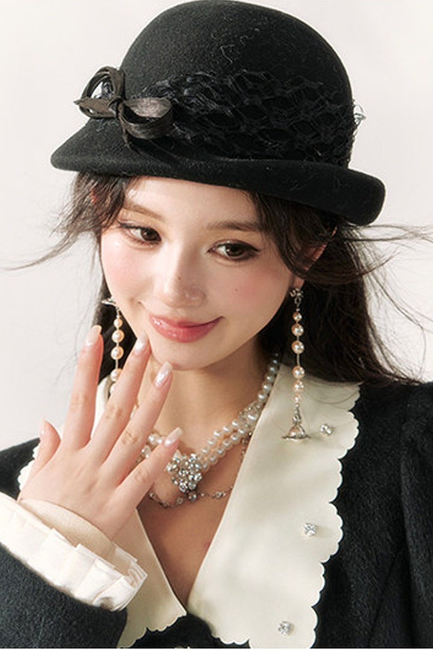 White Moonlight Bowler Hat