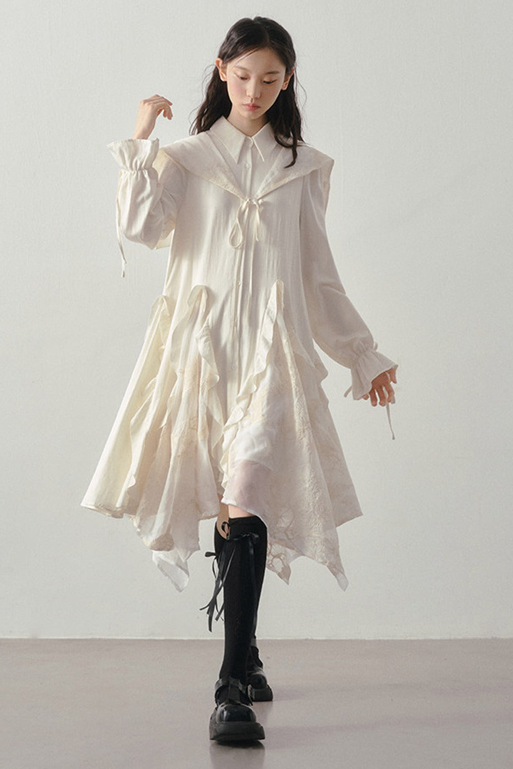 Embroidery Shawl Dress