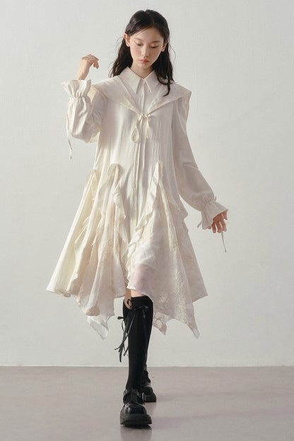 Embroidery Shawl Dress