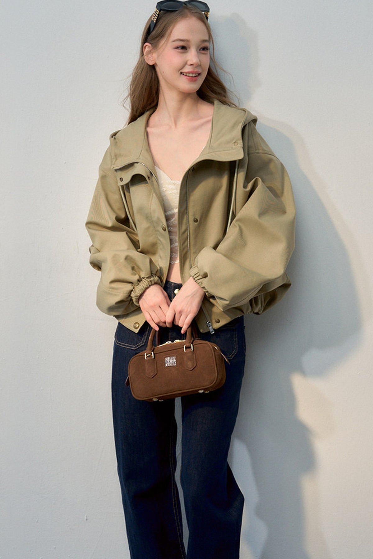 Loose Hooded Short Jacket