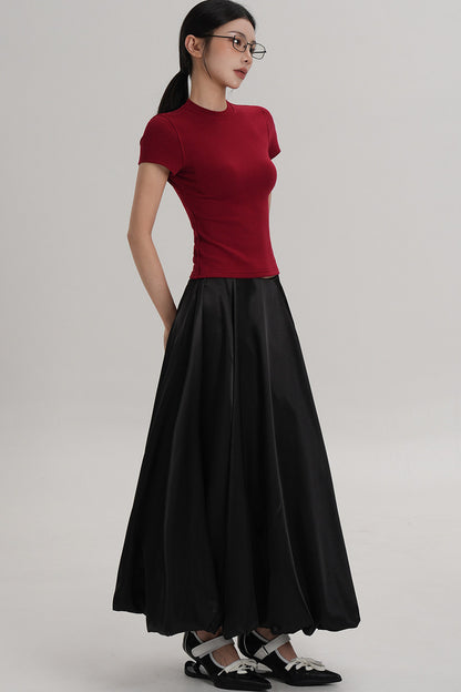 Elegant Wool Waist-Cinching Top