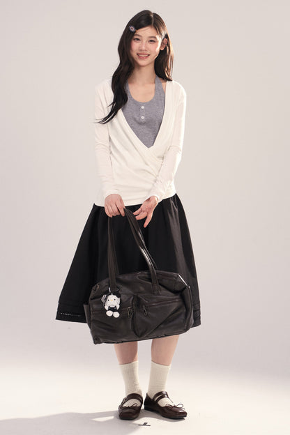 Layered-Look Long-Sleeve Top