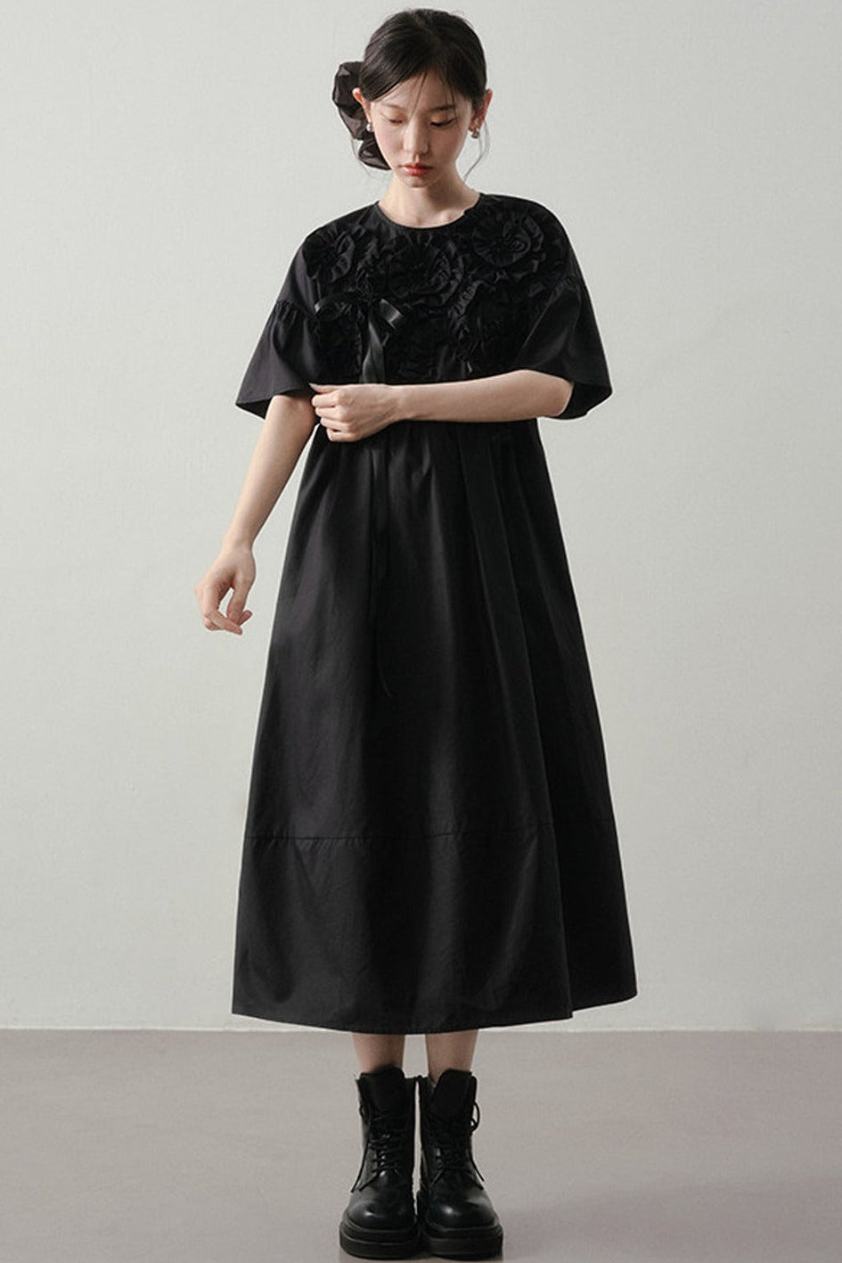 Heavy-Duty Three-Dimensional Floral Dress