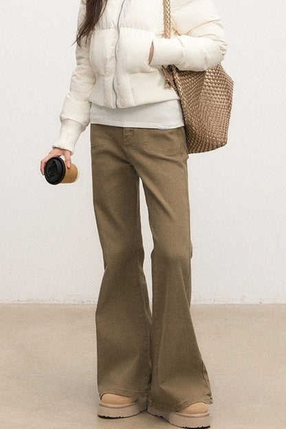 Fur Collar Hooded Down Jacket and Pants Set
