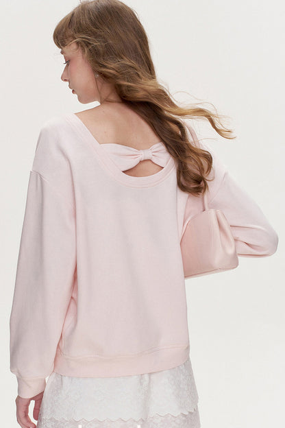 Romantic Lace Bow Sweatshirt