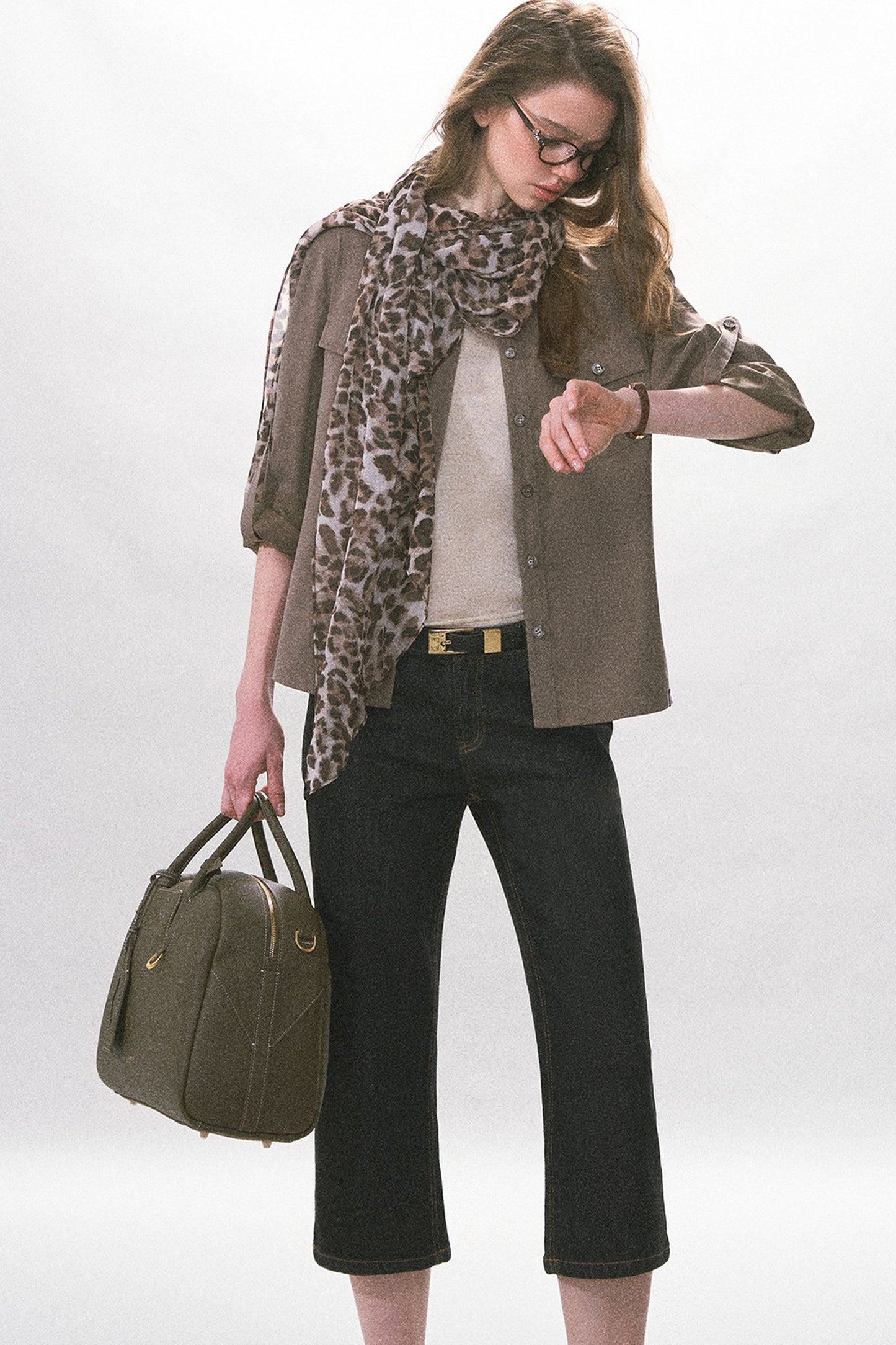 Adjustable Waist Vintage Work Shirt