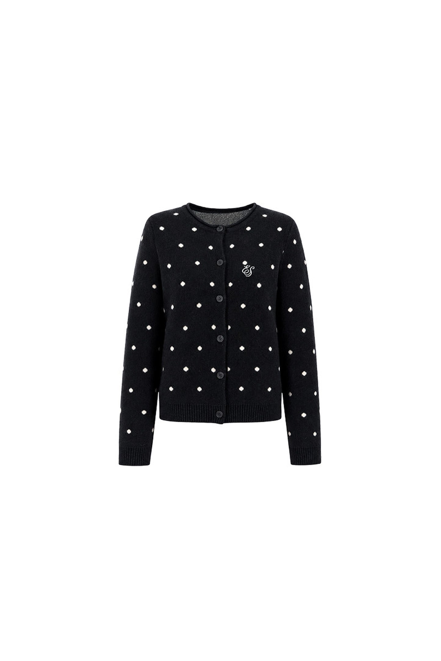 Polka Dot Knit Cardigan