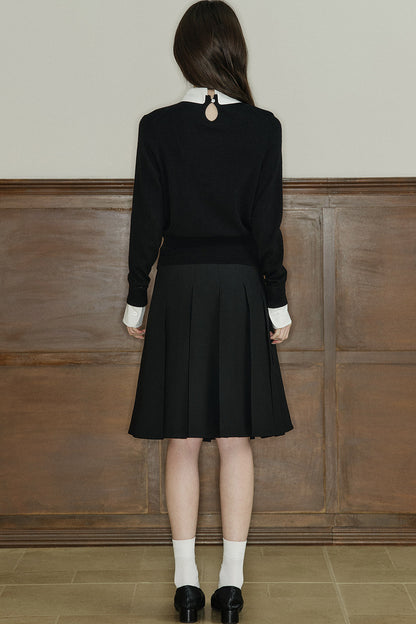 A-Line Pleated Skirt