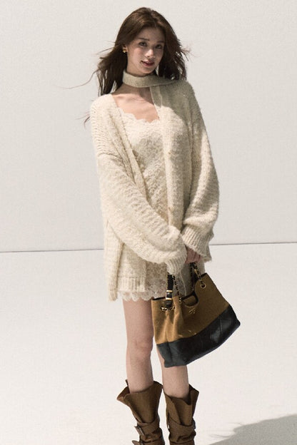 Cardigan en maille à sequins scintillants