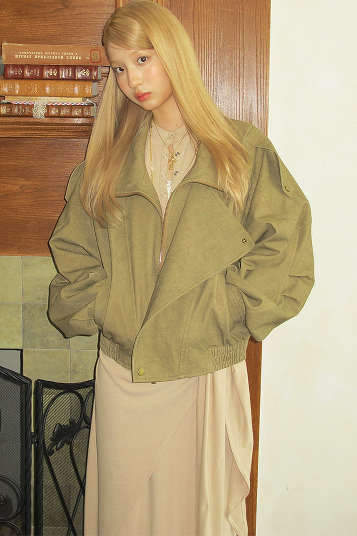 Distressed Loose Workwear Jacket